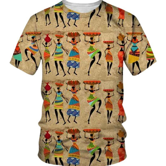 European And American Africa Men's Clothing Print T-shirt