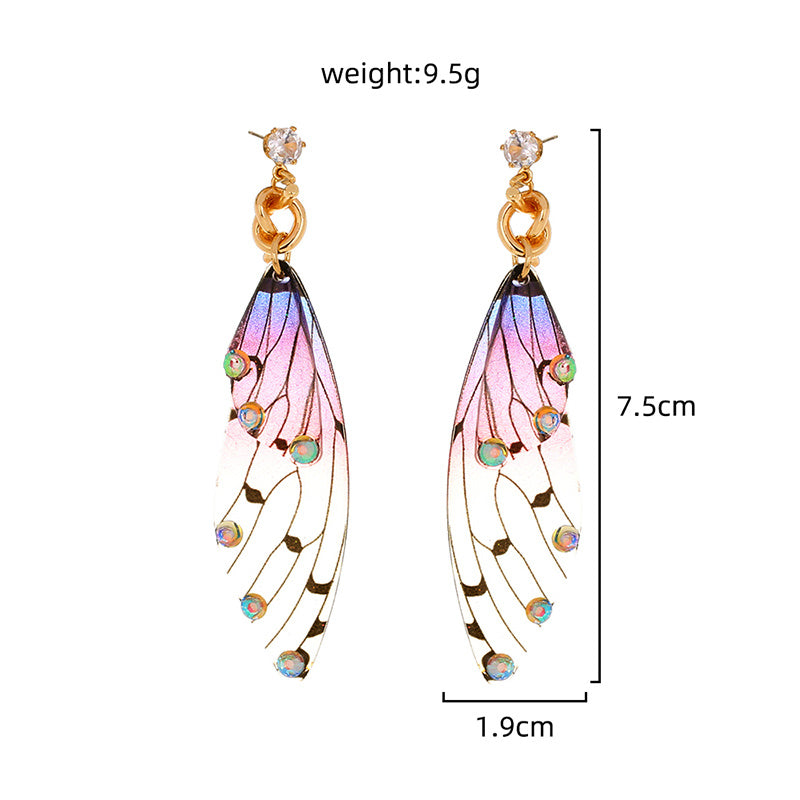 Stylish long fringed INS EMULATED CICADA earrings