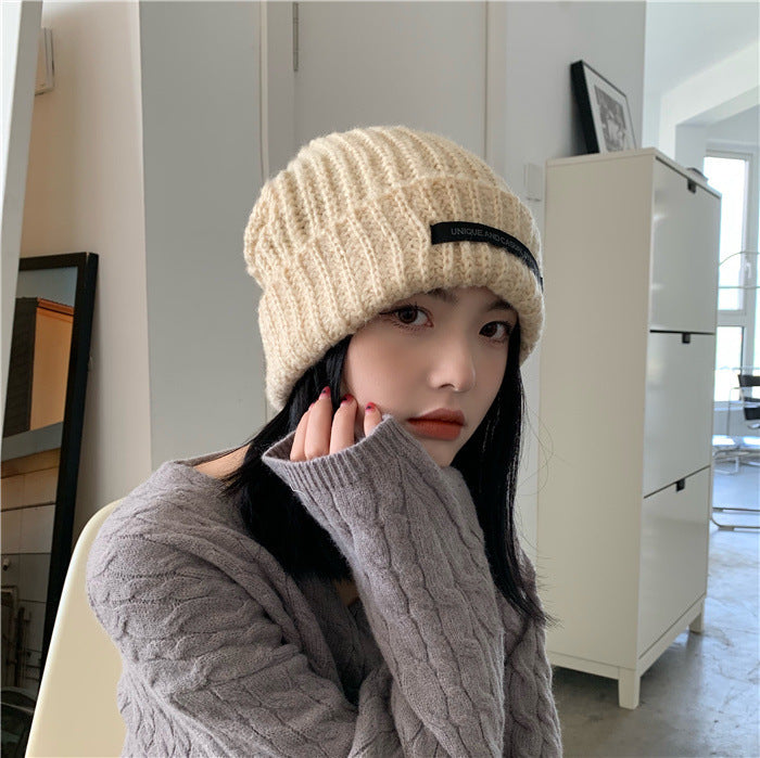 Hat Women's Autumn And Winter New Patch Net Red Big Head Woolen