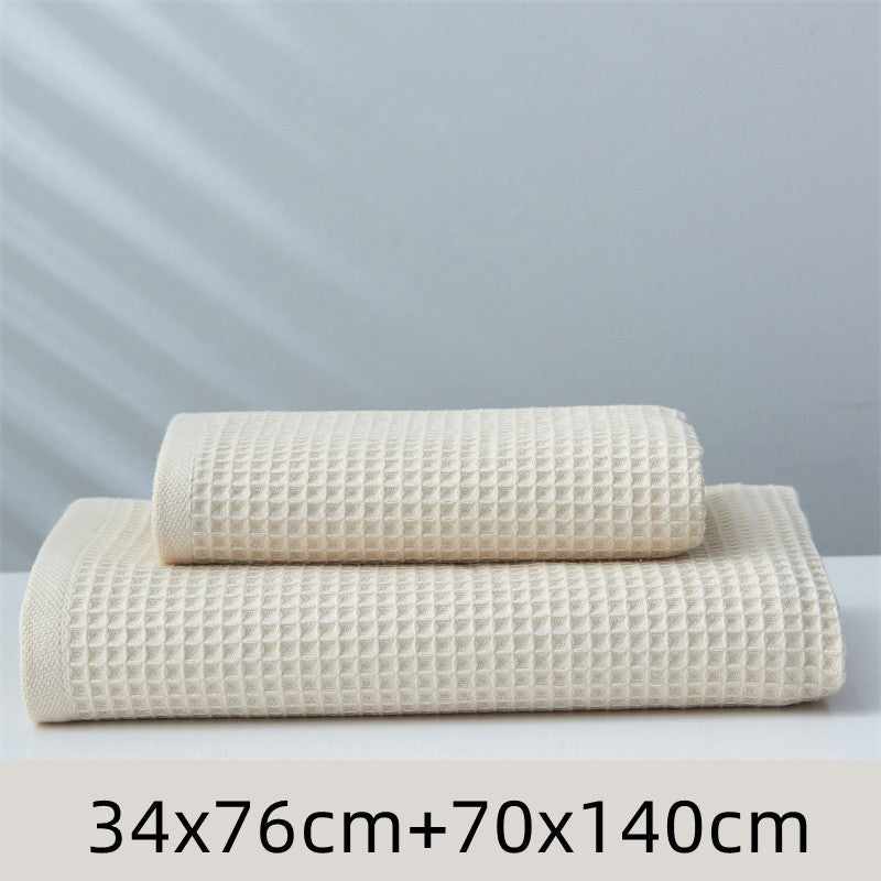 Pure Cotton Japanese-style Absorbent Household Honeycomb Pattern Towel