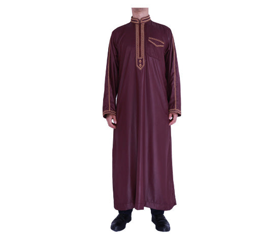 Robe brodée en coton polyester de style arabe islamique