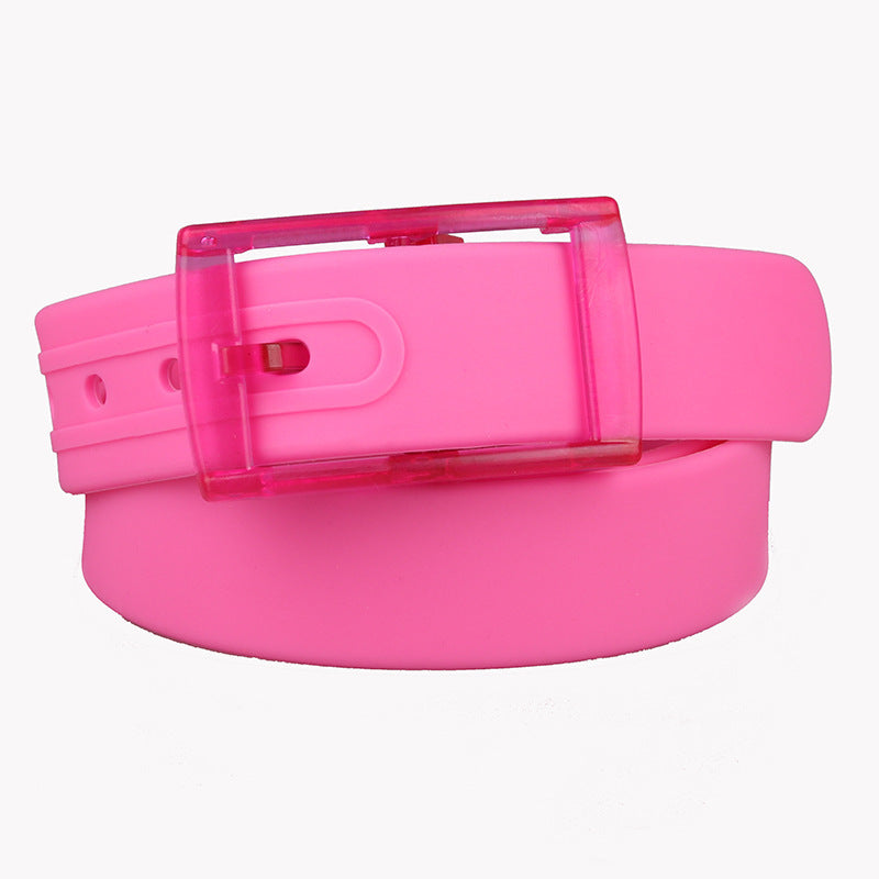 Unisex belt plastic buckle belt