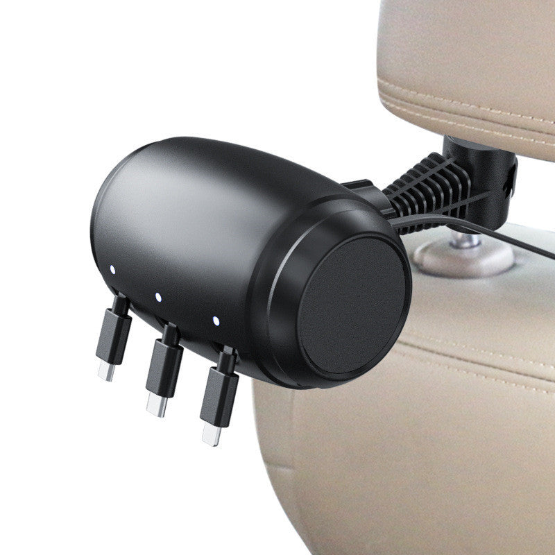 Car rear seat charging cable box