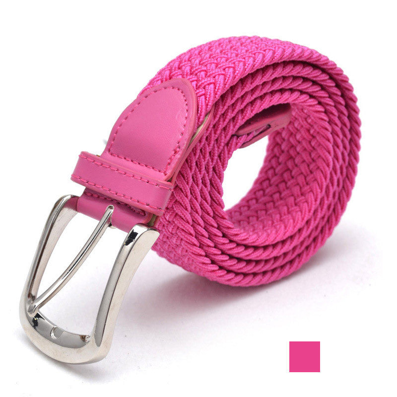 Men's Belt Unisex Braided Elasticated Belt Stretch Belt Canvas Belt Student Belt