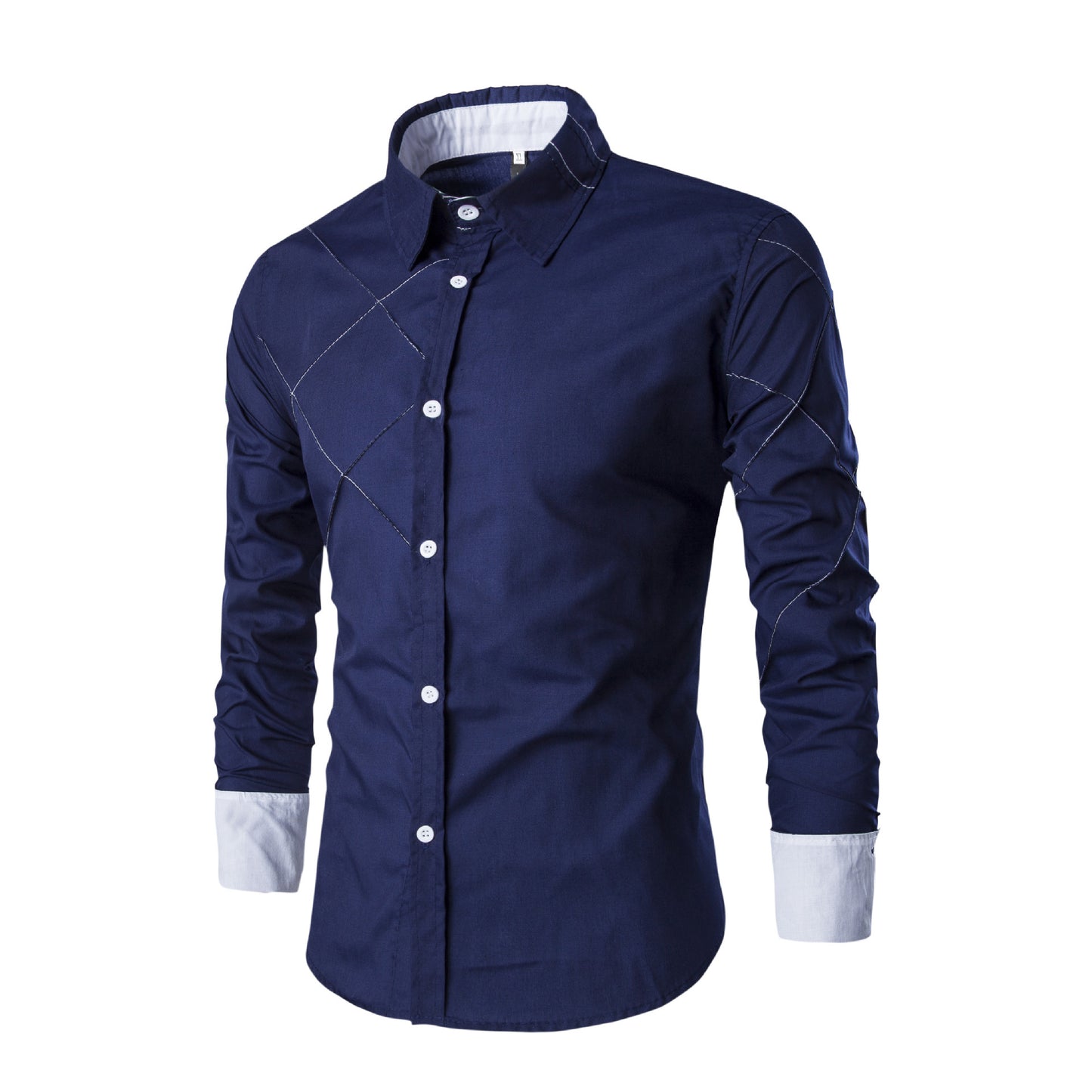 New men's long-sleeved shirt casual plaid shirt