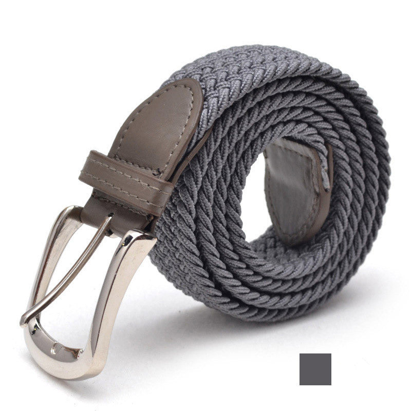 Men's Belt Unisex Braided Elasticated Belt Stretch Belt Canvas Belt Student Belt