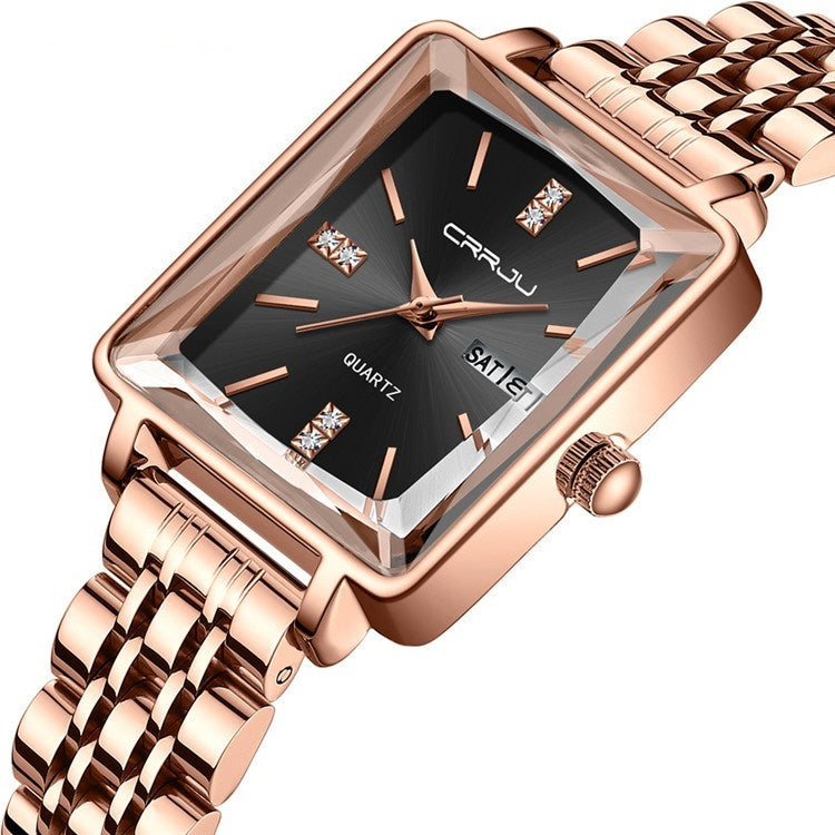 Simple Business Personality Fashion Waterproof Popular New Steel Belt Women's Watch