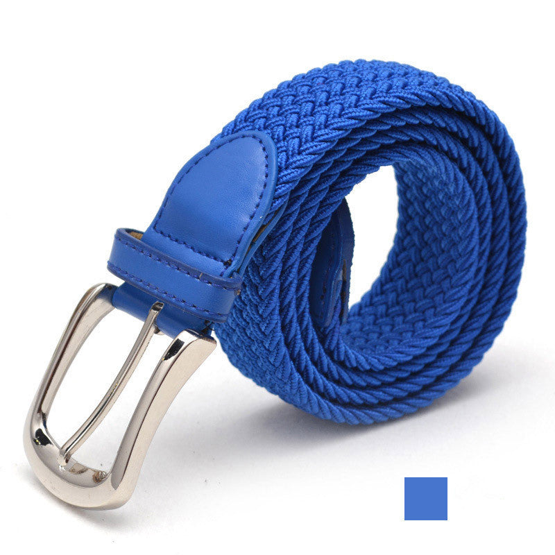 Men's Belt Unisex Braided Elasticated Belt Stretch Belt Canvas Belt Student Belt