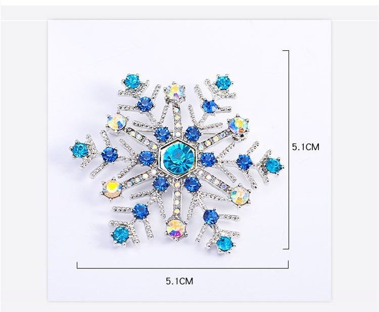 Christmas gift snowflake brooch