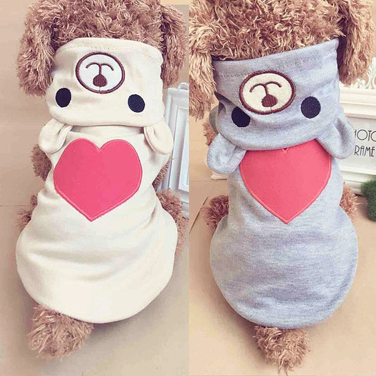 Summer pet clothes, love bears, transform clothes, pet clothes