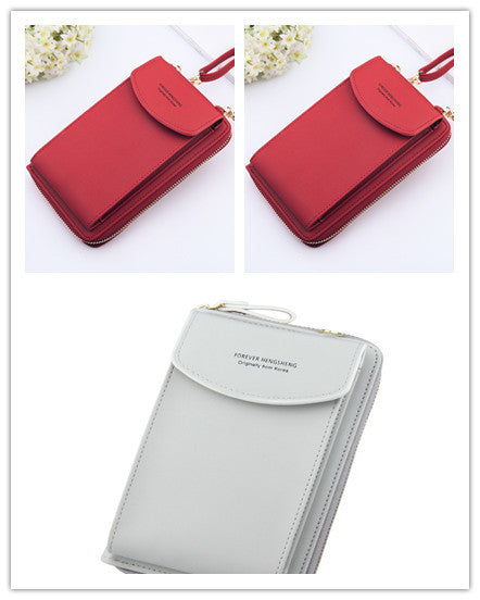 Mobile Phone Bag Zipper Women Diagonal Bag