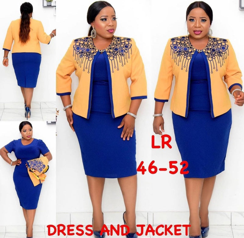 African Plus Size Small Coat Dress Printed Jacket Suit Women