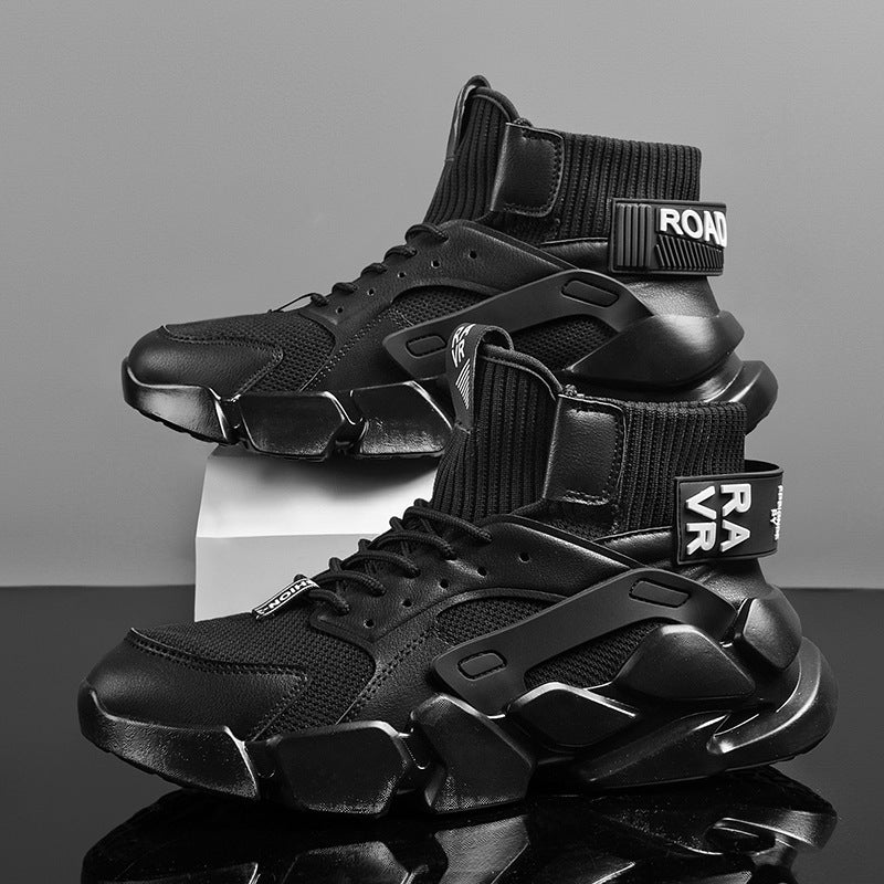 Large Size High Top Basketball Shoes Men Korean Version Of The Trend