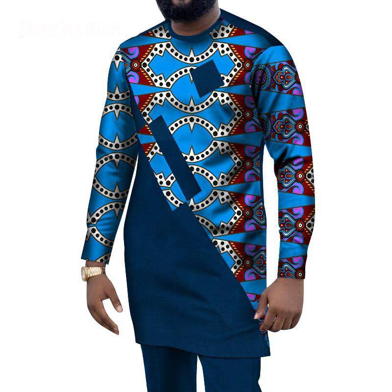 African Ethnic Style Men'S Casual Suit African Ethnic Wax Cloth Men'S Suit Cross-Border E-Commerce Supply Wholesale