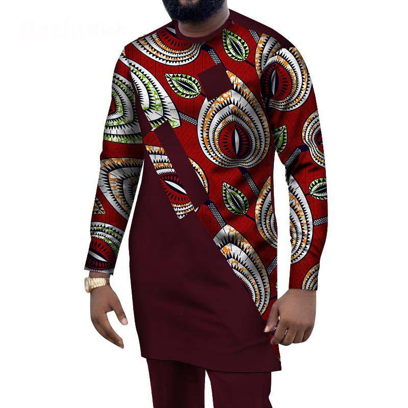 African Ethnic Style Men'S Casual Suit African Ethnic Wax Cloth Men'S Suit Cross-Border E-Commerce Supply Wholesale