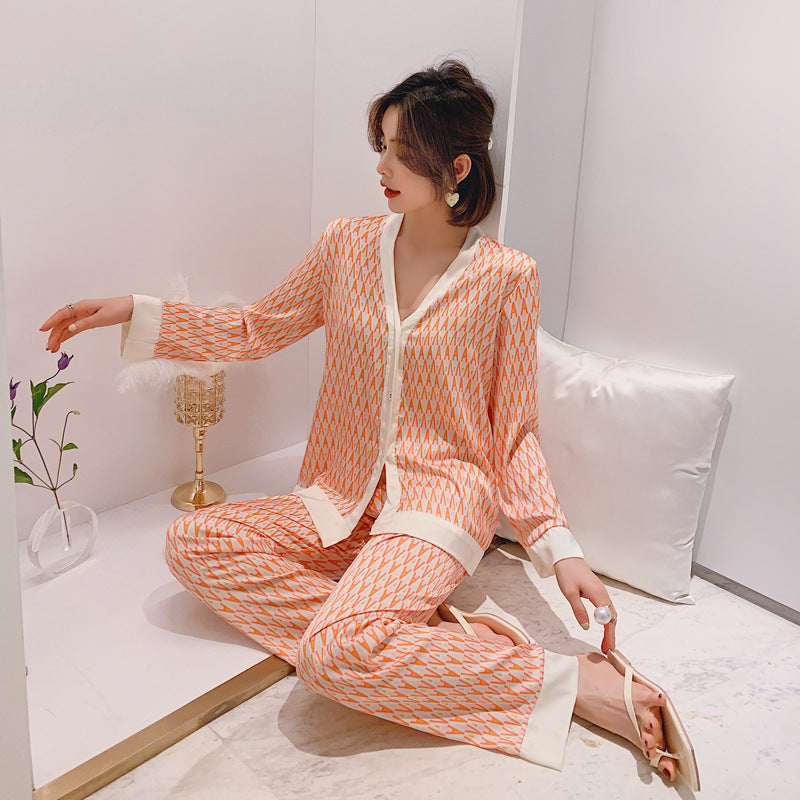 Women'S Silk Pajamas Spring And Summer