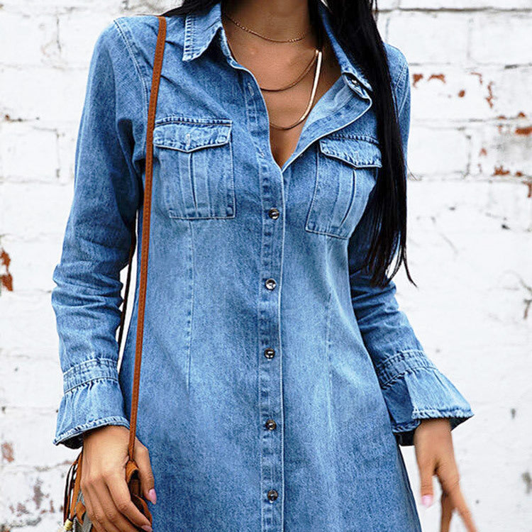 Fashion Slim Denim Dress Women