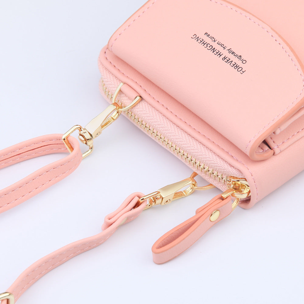 Mobile Phone Bag Zipper Women Diagonal Bag