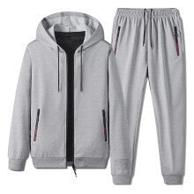 Men's Fashion Casual Sport Cardigan Zipper Sweater Trousers Two-piece Set