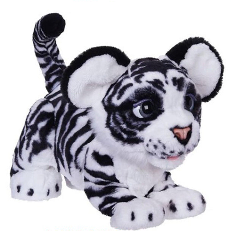 Véritable animal de compagnie en peluche jouet curieux animal de compagnie en peluche tigre jouet fille