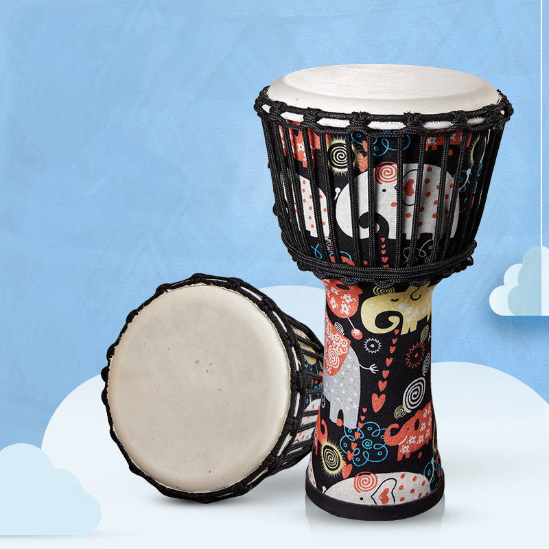 Qiangu Sheepskin African Drum Cloth Handmade Drum For Children''s Kindergarten Beginners 8 "10" Professional Yunnan Lijiang Drum