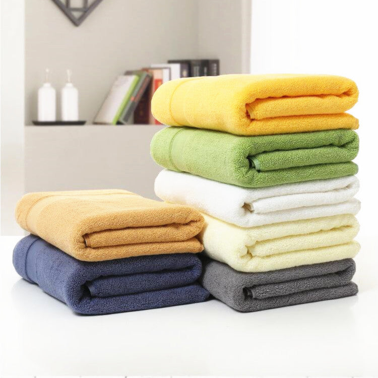 Cotton thickened plain colored bath towel