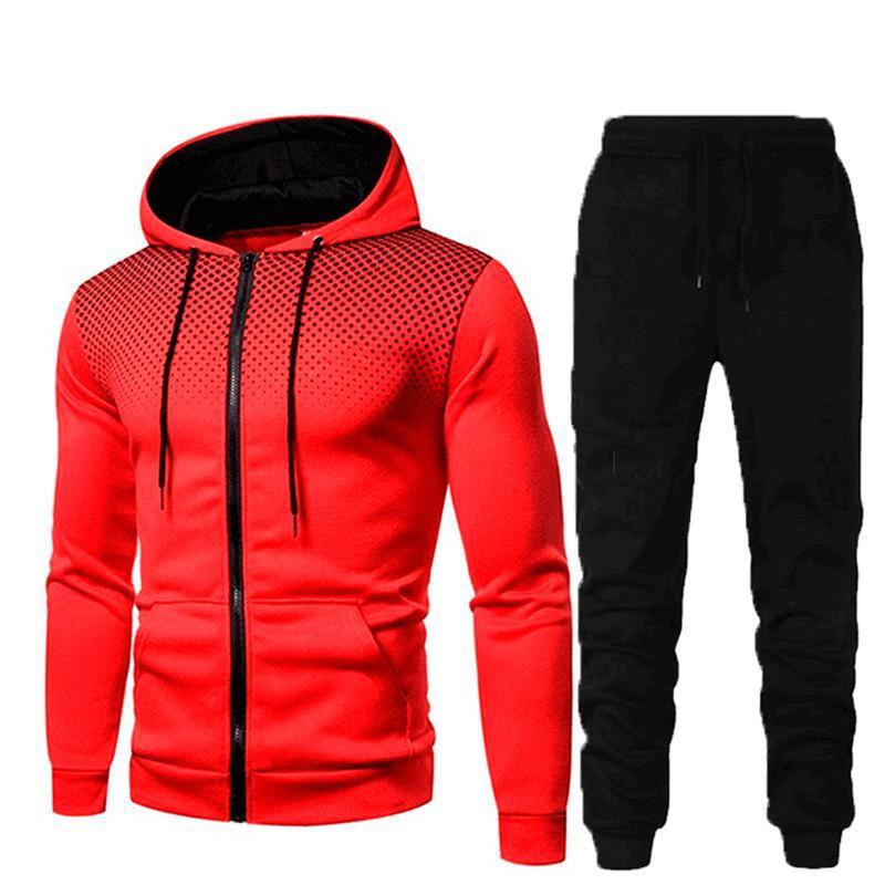 Men's Sports Fitness Casual Zipper Suit