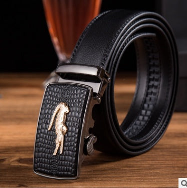 Men's leather factory direct belt buckle leather belt men's automatic belt belt wholesale business