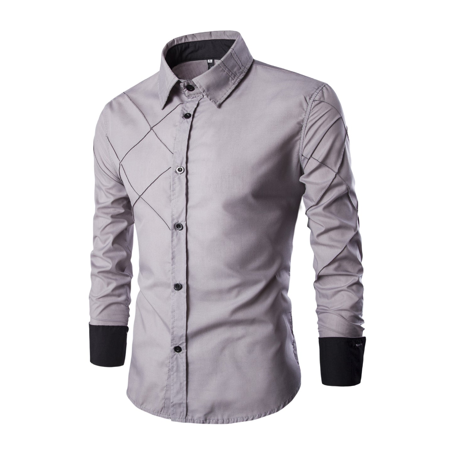 New men's long-sleeved shirt casual plaid shirt