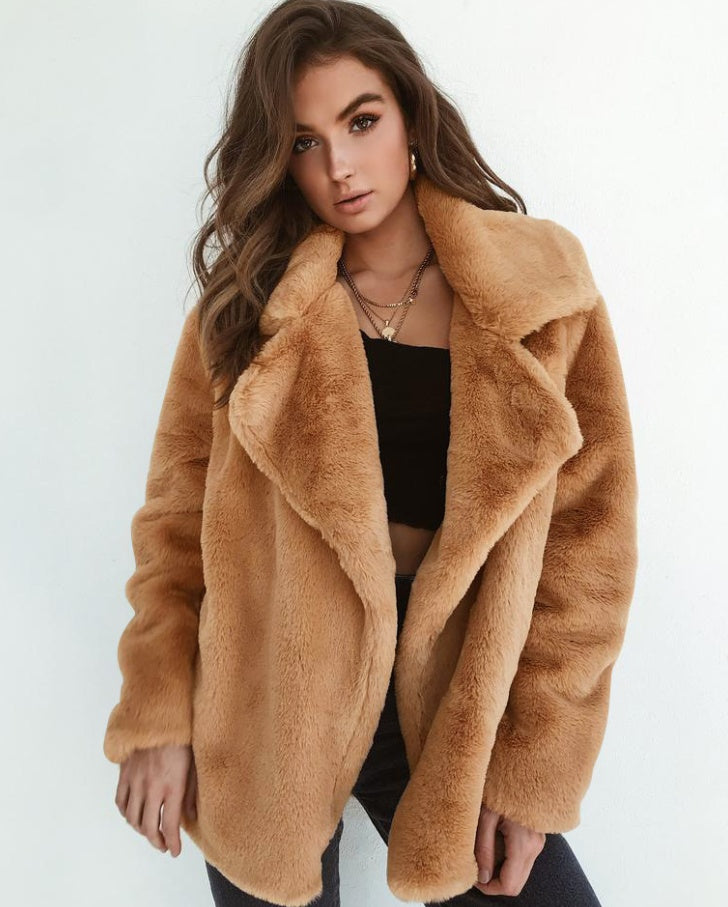 Sexy Plush Lapel Comfort Slim Jacket