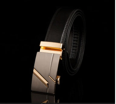 Men's leather factory direct belt buckle leather belt men's automatic belt belt wholesale business