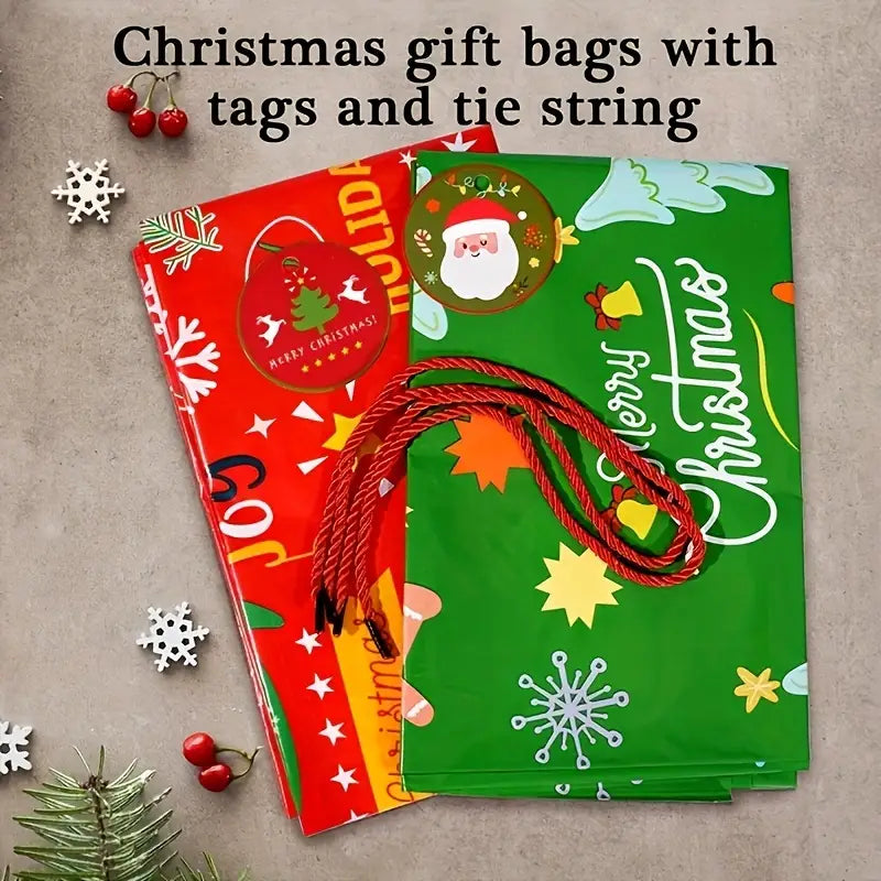 Extra-Large Christmas Gift Bags with Tags & Ties