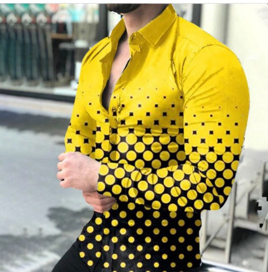 Men's Long Sleeve Shirt Plus Size