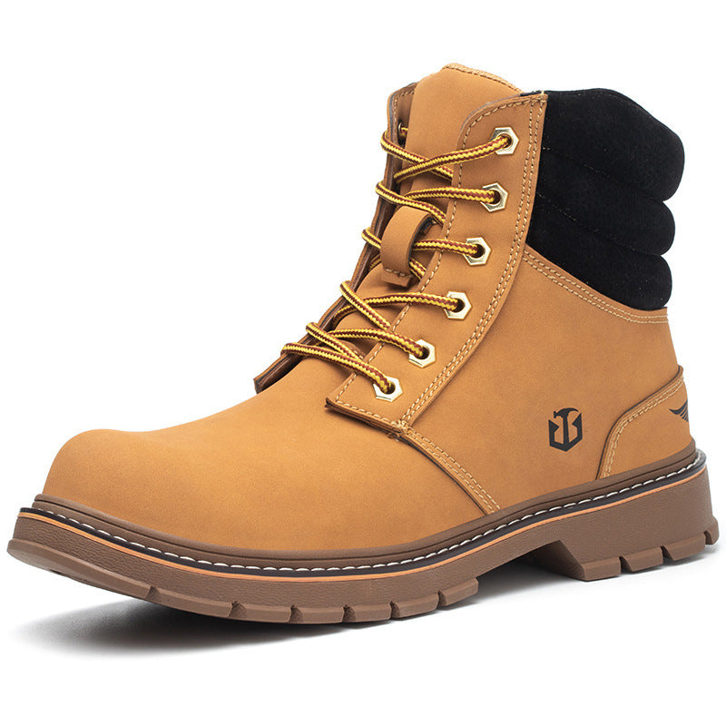 Men's Fashion Casual High-top Anti-smashing And Anti-penetration Labor Protection Shoes