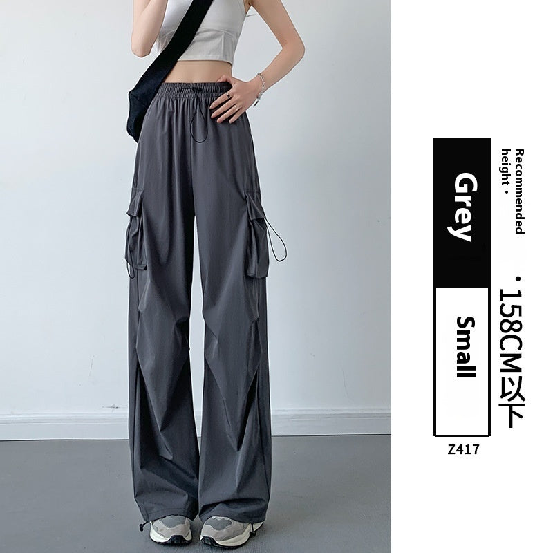 Women's Thickened Straight High Waist Mountaineering Wide Leg Pants