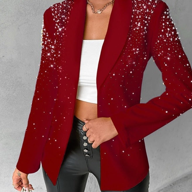 Fashion Casual Bubble Beads Small Suit Women's Clothing