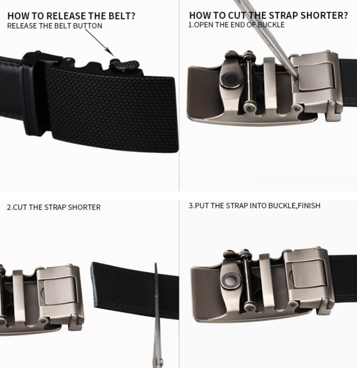 Male pin buckle belt