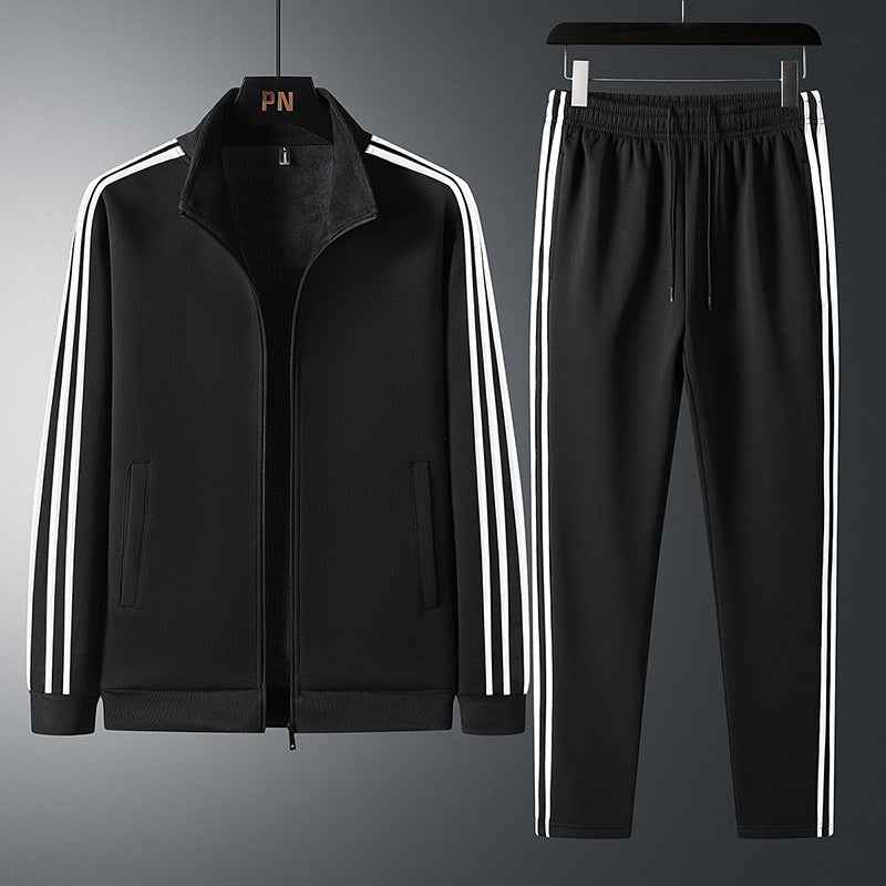 Men's Leisure Sports Suit Cardigan Zipper Two-piece Set