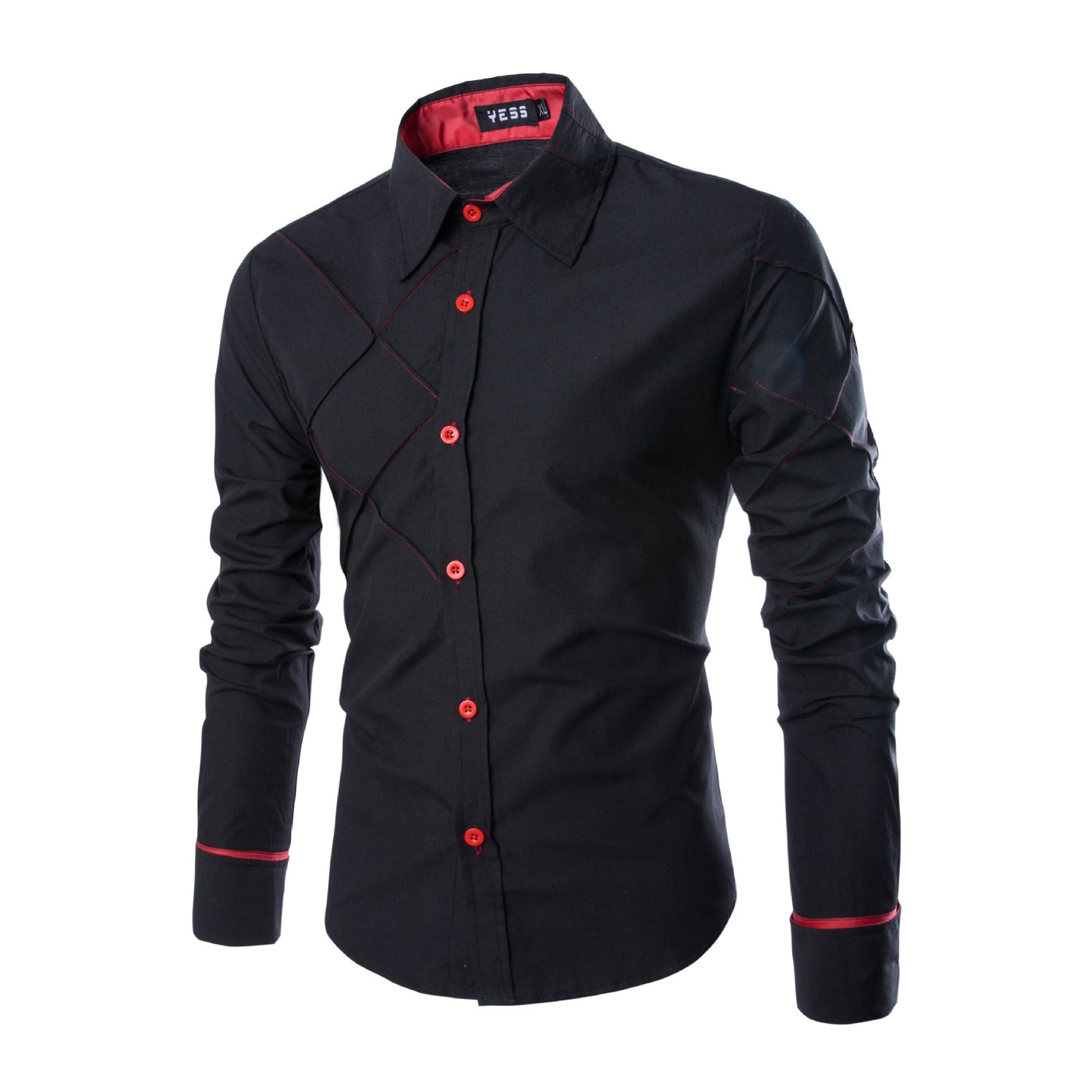 New men's long-sleeved shirt casual plaid shirt