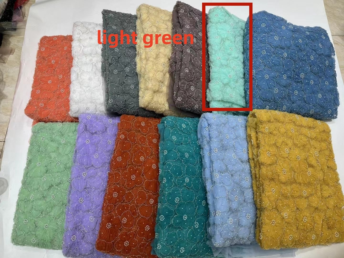 New Handmade Foam Tube Mesh Plate With Embroidery Three-dimensional Flower Lace Fabric