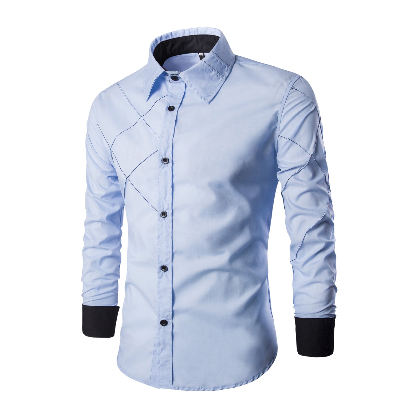 New men's long-sleeved shirt casual plaid shirt