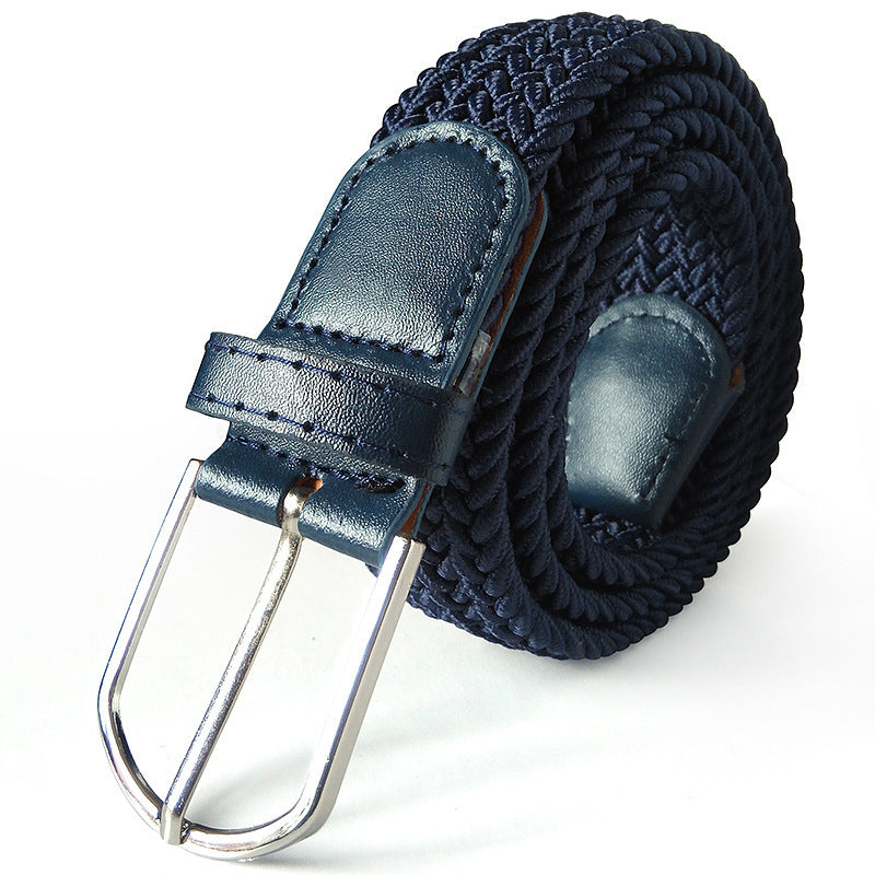 Men's Belt Unisex Braided Elasticated Belt Stretch Belt Canvas Belt Student Belt