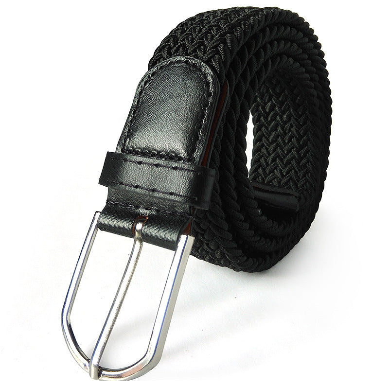 Men's Belt Unisex Braided Elasticated Belt Stretch Belt Canvas Belt Student Belt