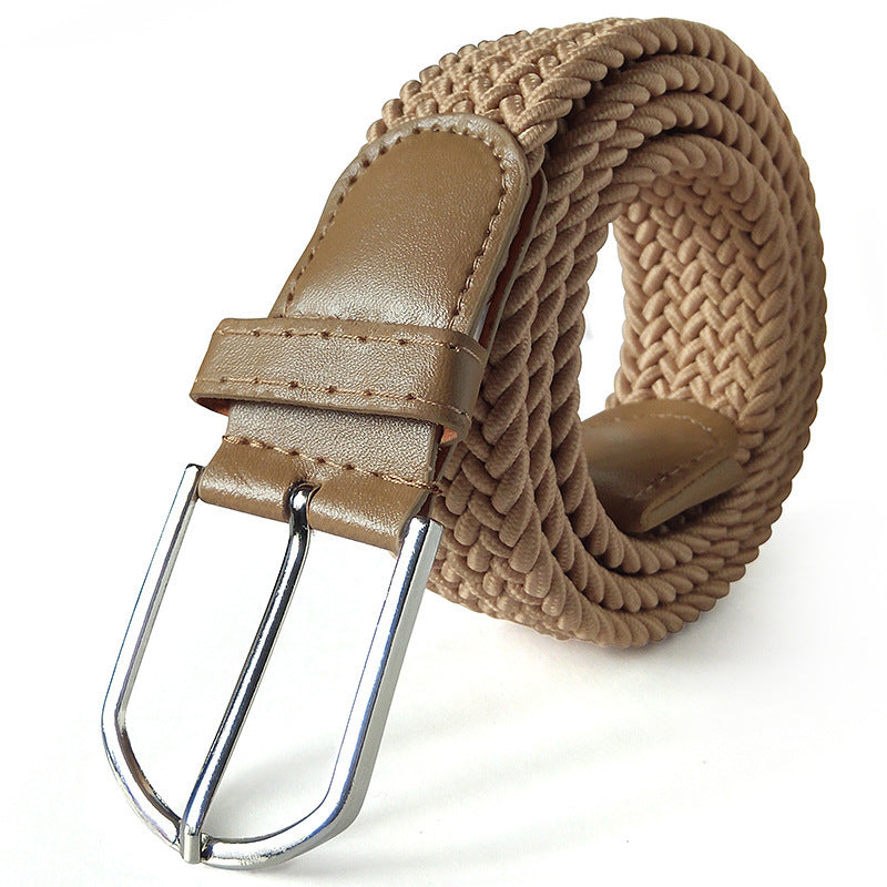 Men's Belt Unisex Braided Elasticated Belt Stretch Belt Canvas Belt Student Belt