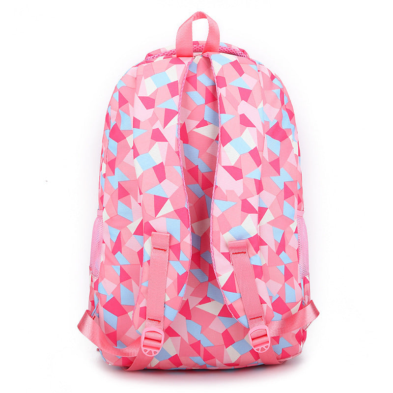 Han edition college, wind girls' double shoulder schoolbag schoolchildren 3-4-6 grade child nurse ridges 8-12 years old