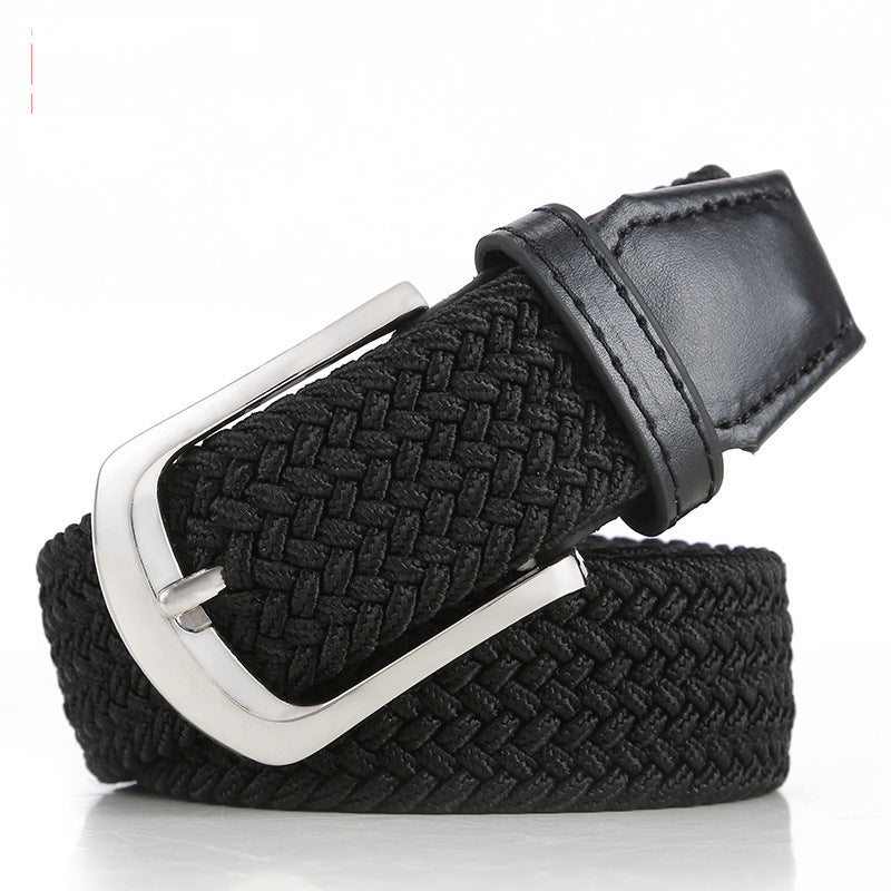 Men's Belt Unisex Braided Elasticated Belt Stretch Belt Canvas Belt Student Belt