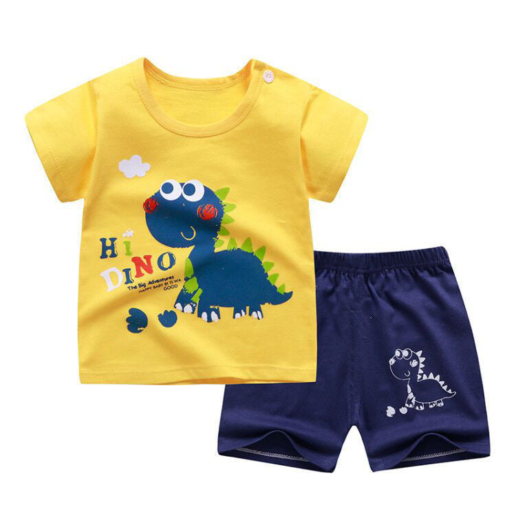 Children's short sleeve suit cotton baby clothes boy shorts