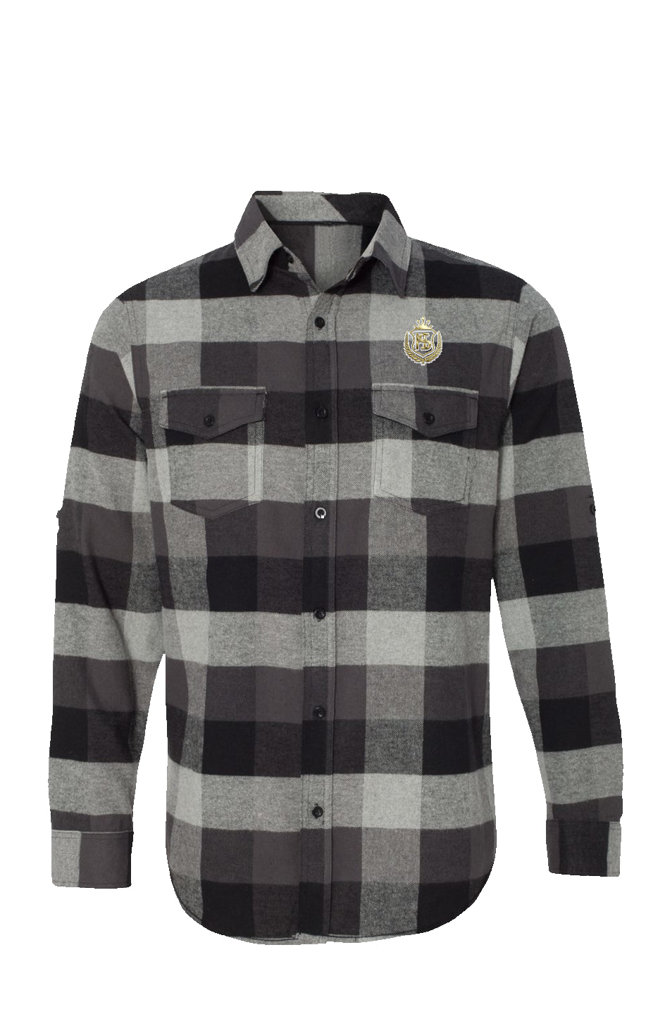 Long Sleeve Flannel Grey And Black