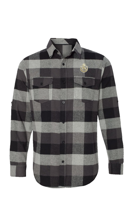 Long Sleeve Flannel Grey And Black