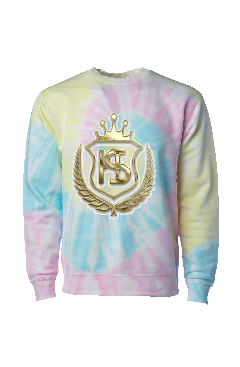 Tie Dye Sunset Swirl Crew Neck